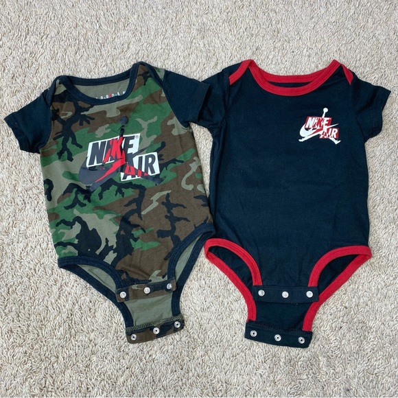 2 Nike Air Jordan Onesies, Size 6-9 Months - Picture 1 of 9